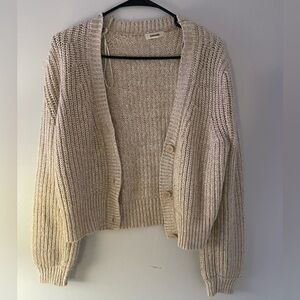 Garage Size Medium Cozy Cream Beige Cardigan